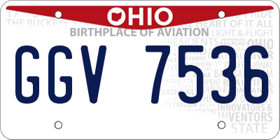 OH license plate GGV7536