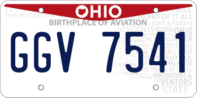 OH license plate GGV7541