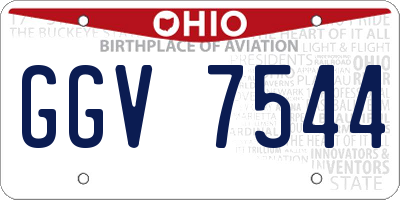 OH license plate GGV7544