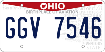 OH license plate GGV7546