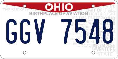 OH license plate GGV7548