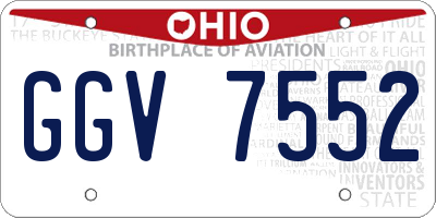 OH license plate GGV7552