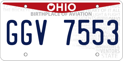 OH license plate GGV7553