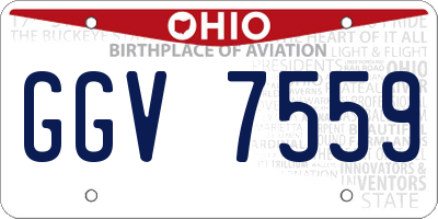 OH license plate GGV7559