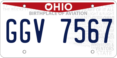 OH license plate GGV7567