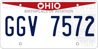 OH license plate GGV7572