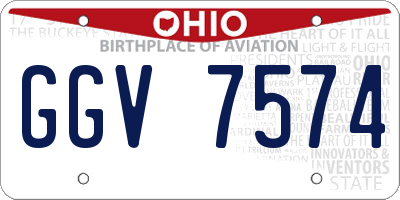 OH license plate GGV7574