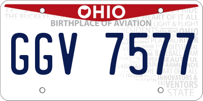 OH license plate GGV7577