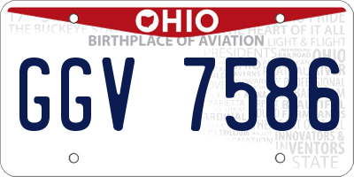 OH license plate GGV7586