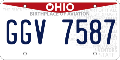 OH license plate GGV7587