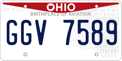 OH license plate GGV7589