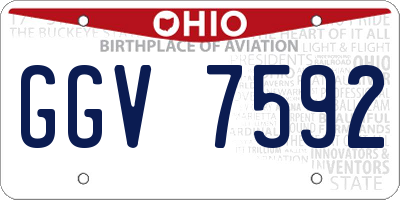 OH license plate GGV7592