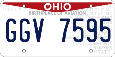 OH license plate GGV7595