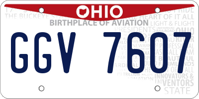 OH license plate GGV7607
