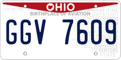 OH license plate GGV7609