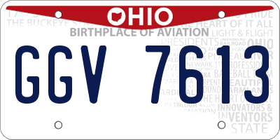 OH license plate GGV7613