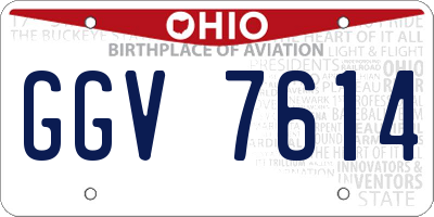 OH license plate GGV7614
