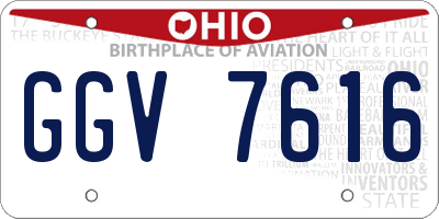 OH license plate GGV7616