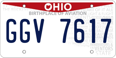 OH license plate GGV7617