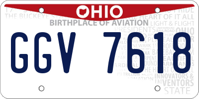 OH license plate GGV7618