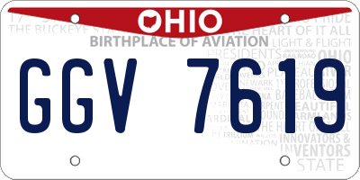 OH license plate GGV7619