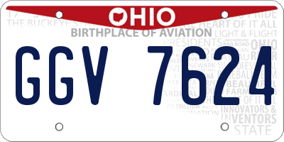 OH license plate GGV7624