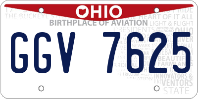 OH license plate GGV7625