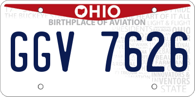 OH license plate GGV7626
