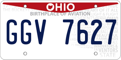 OH license plate GGV7627