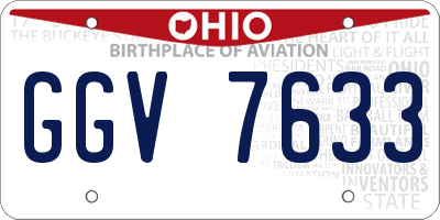 OH license plate GGV7633
