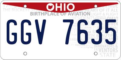 OH license plate GGV7635