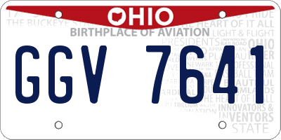 OH license plate GGV7641