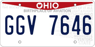 OH license plate GGV7646