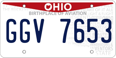 OH license plate GGV7653