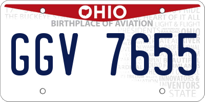 OH license plate GGV7655