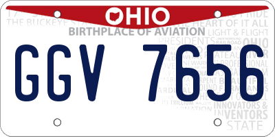 OH license plate GGV7656