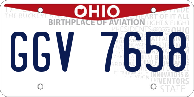 OH license plate GGV7658