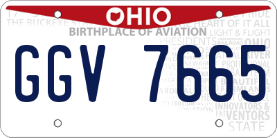 OH license plate GGV7665