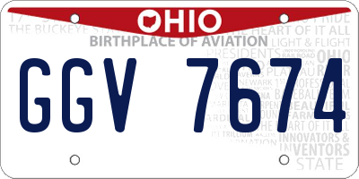 OH license plate GGV7674