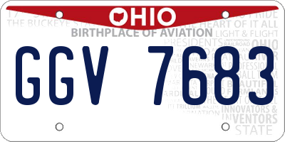 OH license plate GGV7683
