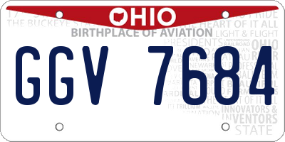 OH license plate GGV7684