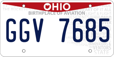 OH license plate GGV7685
