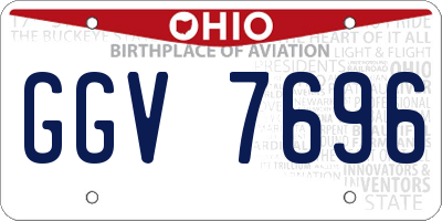 OH license plate GGV7696