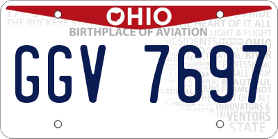 OH license plate GGV7697