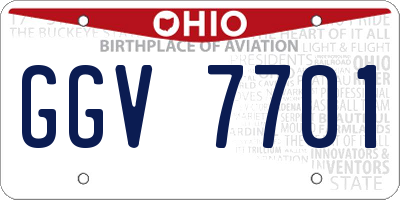 OH license plate GGV7701