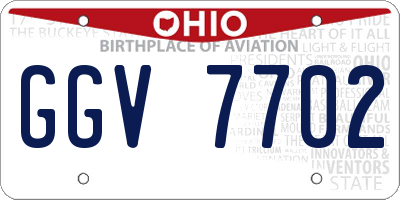 OH license plate GGV7702