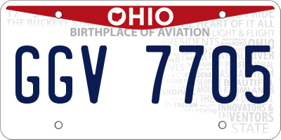 OH license plate GGV7705