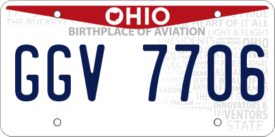 OH license plate GGV7706