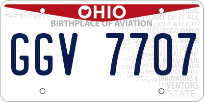 OH license plate GGV7707