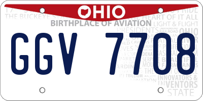 OH license plate GGV7708